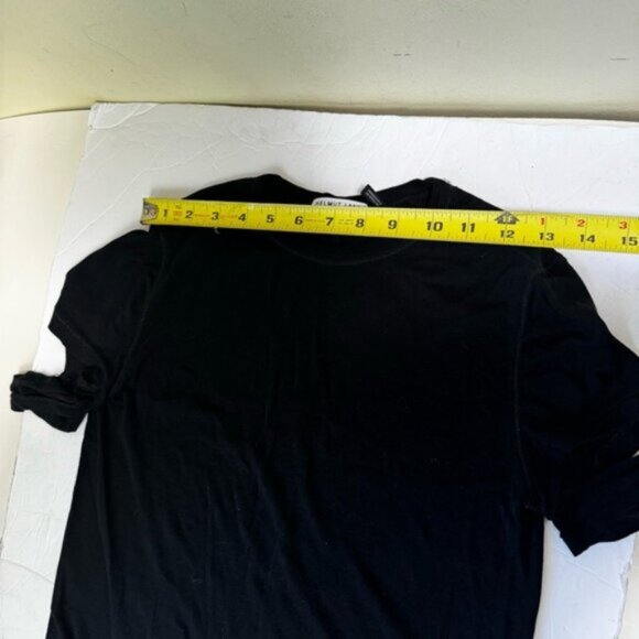 Helmut Lang Cashmere Cotton Cuff Crew Neck Knit Top T Shirt Minimalist Soft M - Picture 11 of 13